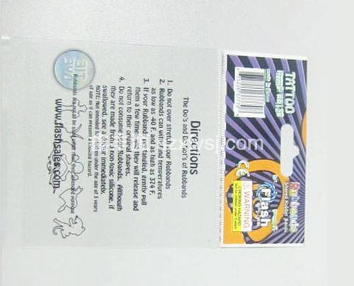 橡皮筋外包裝OPP膠袋