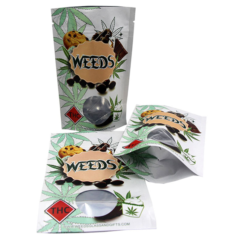 牛皮紙復合鋁箔開窗三邊封自立自封食品袋