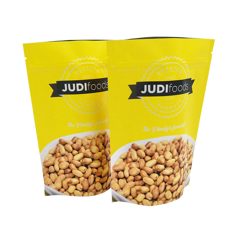 花生食品包裝袋 牛皮紙復合鋁箔自封自立袋